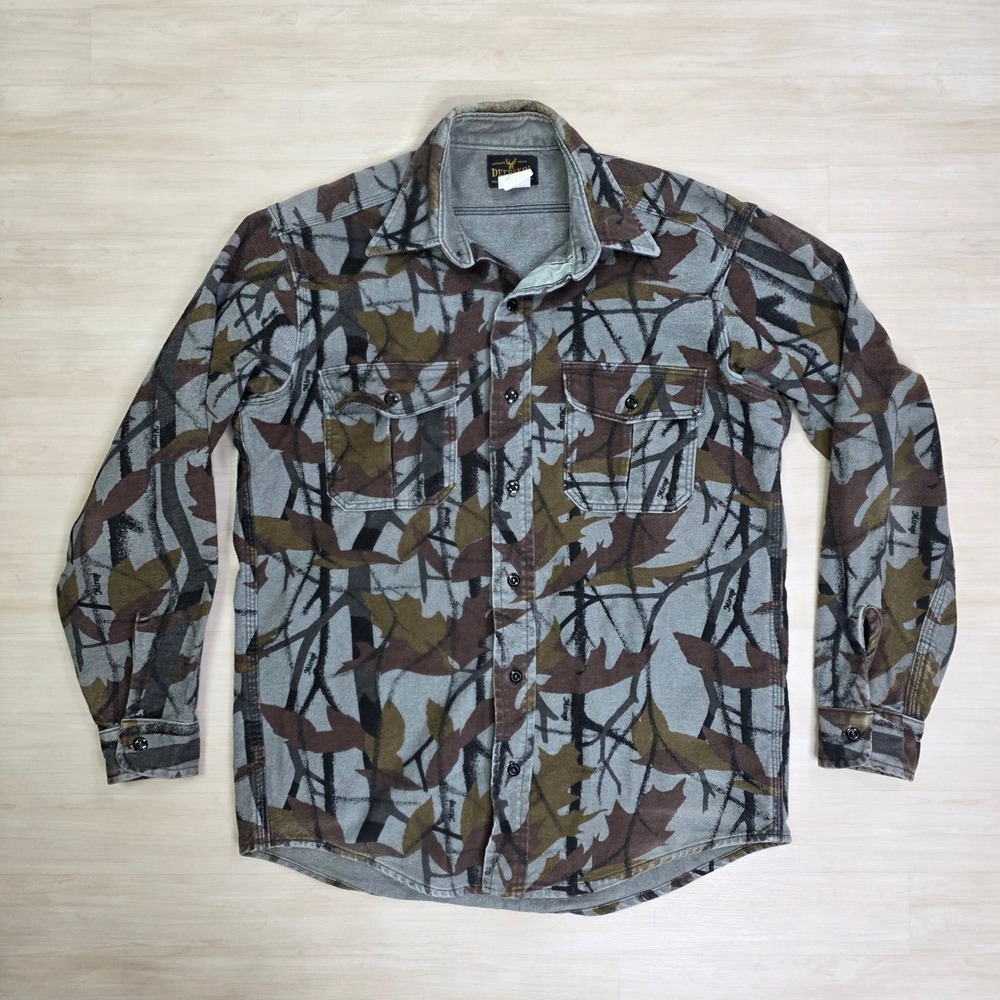 DEERSKIN Himalayan Mirage Camouflage Camo Button Up Long Sleeve Shirt‎ Medium